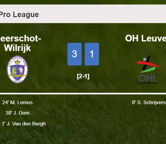 Beerschot-Wilrijk conquers OH Leuven 3-1 after recovering from a 0-1 deficit