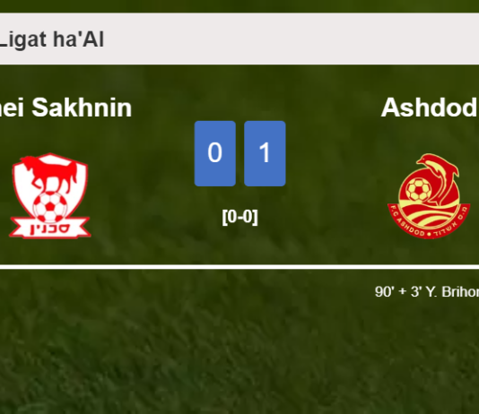 Ashdod prevails over Bnei Sakhnin 1-0 with a late goal scored by Y. Brihon