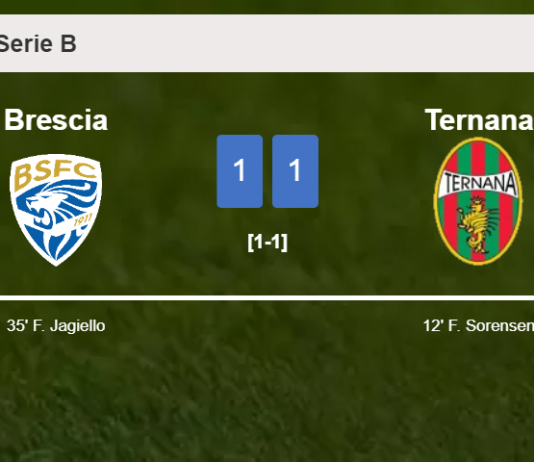 Brescia and Ternana draw 1-1 on Saturday