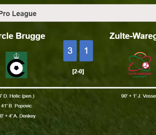 Cercle Brugge overcomes Zulte-Waregem 3-1