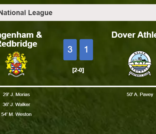 Dagenham & Redbridge beats Dover Athletic 3-1
