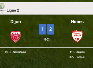 Nîmes prevails over Dijon 2-1