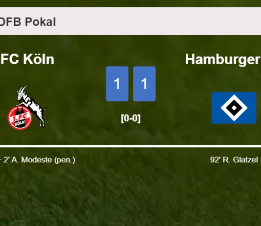 FC Köln seizes a draw against Hamburger SV