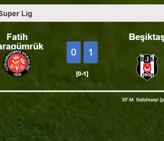 Beşiktaş beats Fatih Karagümrük 1-0 with a goal scored by M. Batshuayi