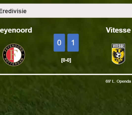 Vitesse beats Feyenoord 1-0 with a goal scored by L. Openda