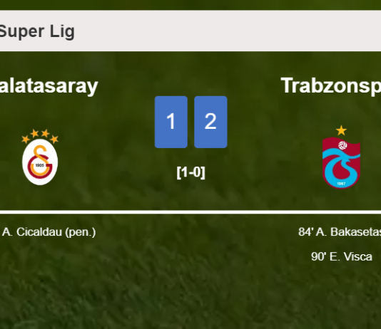 Trabzonspor recovers a 0-1 deficit to top Galatasaray 2-1