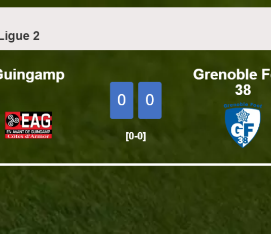 Guingamp draws 0-0 with Grenoble Foot 38 on Saturday