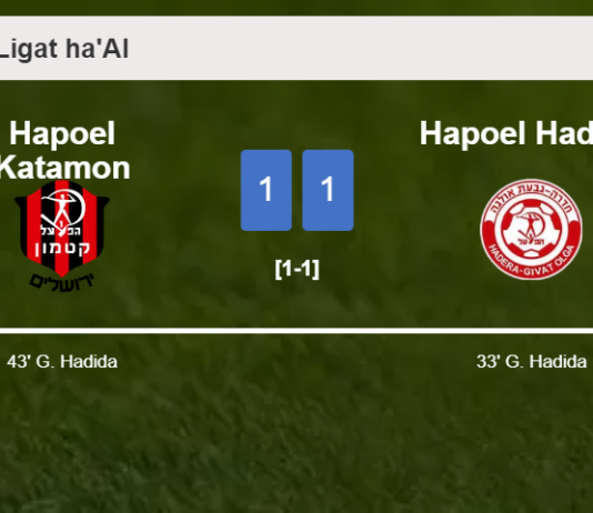 Hapoel Katamon and Hapoel Hadera draw 1-1 on Saturday