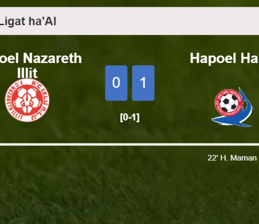 Hapoel Haifa defeats Hapoel Nazareth Illit 1-0 with a goal scored by H. Maman