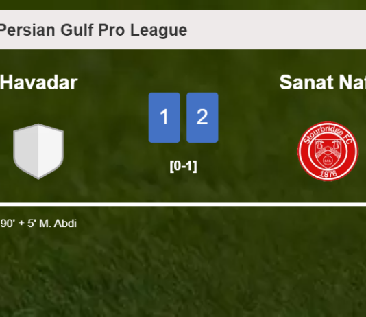 Sanat Naft recovers a 0-1 deficit to overcome Havadar 2-1