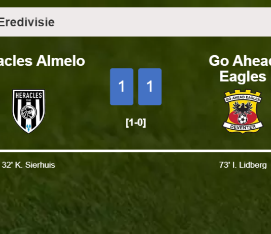 Heracles Almelo and Go Ahead Eagles draw 1-1 on Sunday