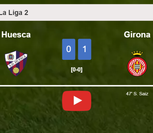 Girona beats Huesca 1-0 with a goal scored by S. Saiz. HIGHLIGHTS