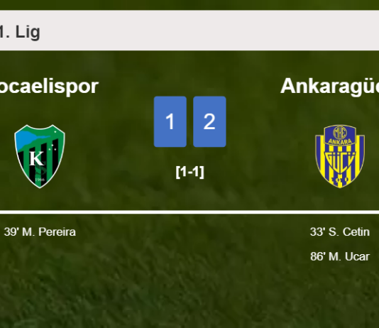 Ankaragücü seizes a 2-1 win against Kocaelispor