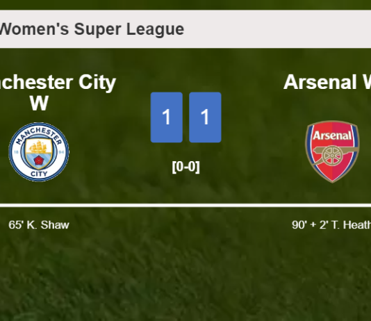 Arsenal seizes a draw against Manchester City