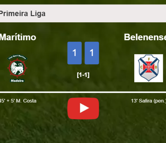 Marítimo and Belenenses draw 1-1 on Sunday. HIGHLIGHTS