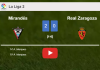 A. Marques scores 2 goals to give a 2-0 win to Mirandés over Real Zaragoza. HIGHLIGHTS