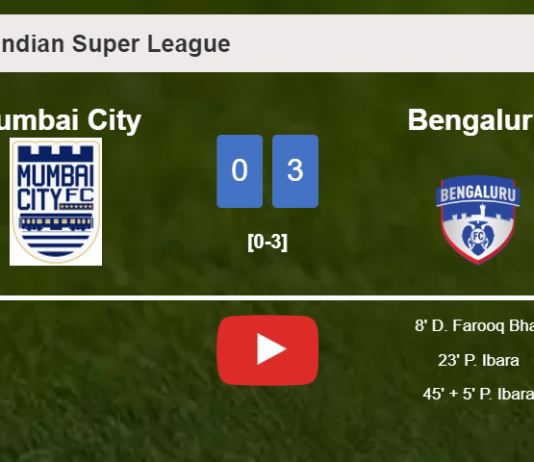 Bengaluru defeats Mumbai City 3-0. HIGHLIGHTS