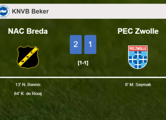 NAC Breda recovers a 0-1 deficit to best PEC Zwolle 2-1