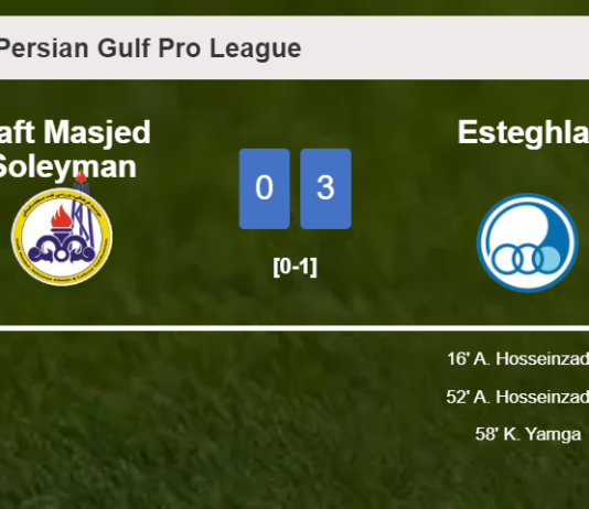 Esteghlal prevails over Naft Masjed Soleyman 3-0