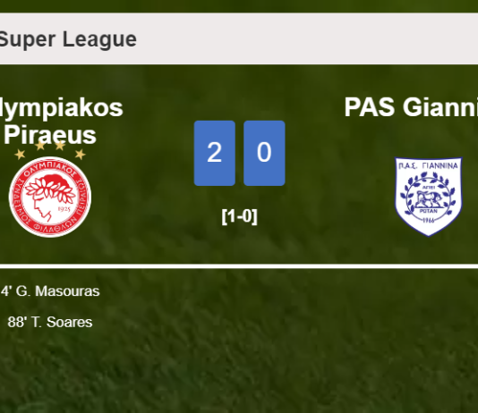 Olympiakos Piraeus beats PAS Giannina 2-0 on Sunday