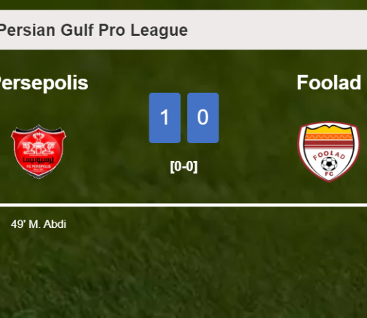 Persepolis overcomes Foolad 1-0 with a goal scored by M. Abdi
