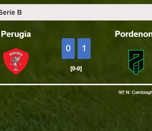 Pordenone prevails over Perugia 1-0 with a late goal scored by N. Cambiaghi