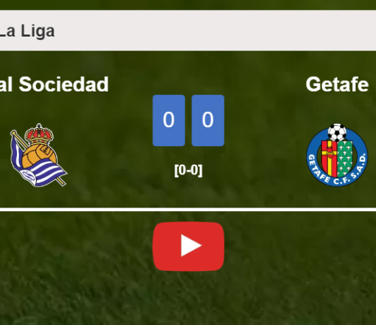 Getafe stops Real Sociedad with a 0-0 draw. HIGHLIGHTS