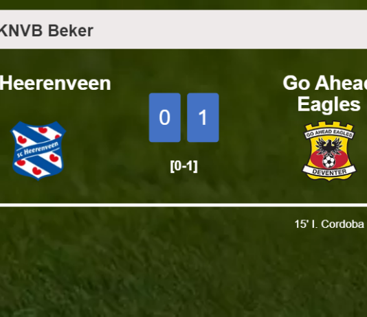 Go Ahead Eagles tops SC Heerenveen 1-0 with a goal scored by I. Cordoba
