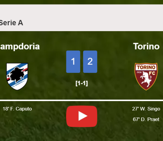 Torino recovers a 0-1 deficit to conquer Sampdoria 2-1. HIGHLIGHTS