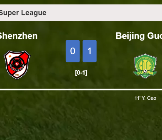 Beijing Guoan conquers Shenzhen 1-0 with a goal scored by Y. Cao