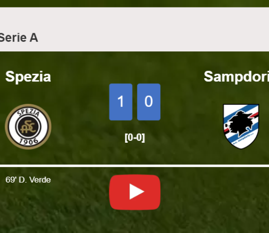 Spezia defeats Sampdoria 1-0 with a goal scored by D. Verde. HIGHLIGHTS