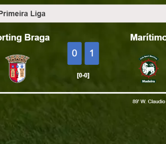 Marítimo prevails over Sporting Braga 1-0 with a late goal scored by W. Claudio