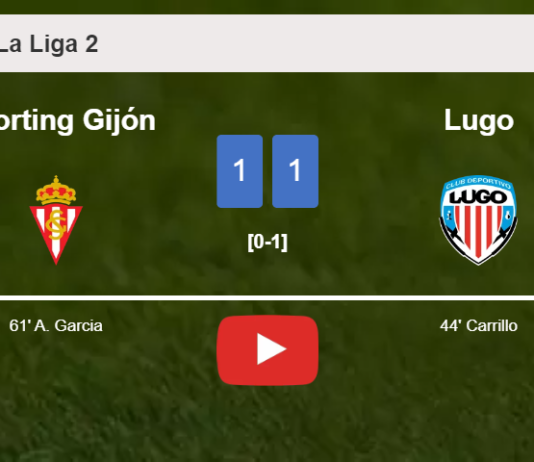 Sporting Gijón and Lugo draw 1-1 on Sunday. HIGHLIGHTS