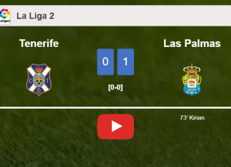 Las Palmas prevails over Tenerife 1-0 with a goal scored by K. . HIGHLIGHTS