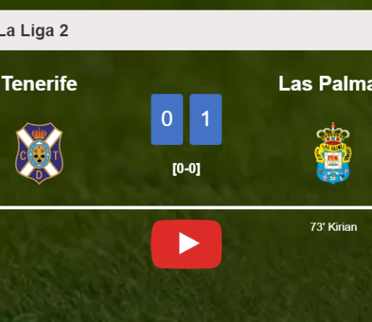 Las Palmas prevails over Tenerife 1-0 with a goal scored by K. . HIGHLIGHTS