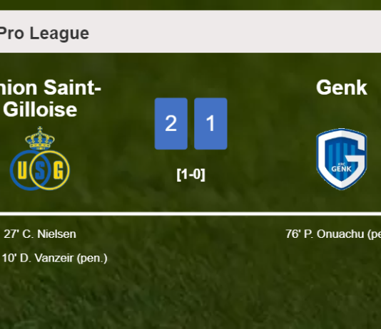Union Saint-Gilloise grabs a 2-1 win against Genk
