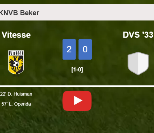 Vitesse overcomes DVS '33 2-0 on Tuesday. HIGHLIGHTS