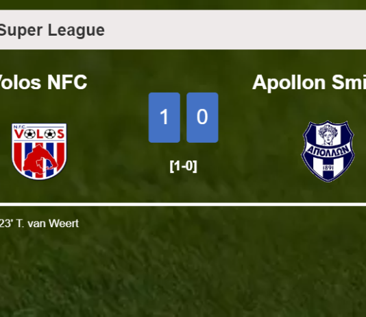 Volos NFC tops Apollon Smirnis 1-0 with a goal scored by T. van