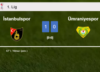 İstanbulspor beats Ümraniyespor 1-0 with a goal scored by I. Yilmaz