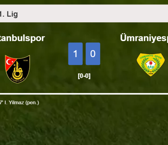 İstanbulspor beats Ümraniyespor 1-0 with a goal scored by I. Yilmaz
