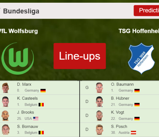 UPDATED PREDICTED LINE UP: VfL Wolfsburg vs TSG Hoffenheim - 19-02-2022 Bundesliga - Germany