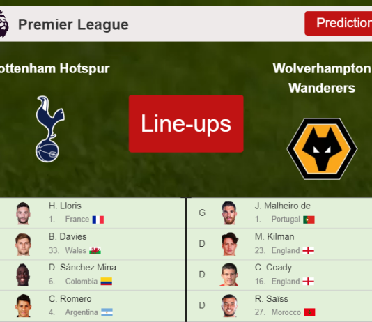 PREDICTED STARTING LINE UP: Tottenham Hotspur vs Wolverhampton Wanderers - 13-02-2022 Premier League - England