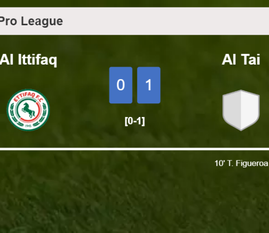Al Tai beats Al Ittifaq 1-0 with a goal scored by T. Figueroa