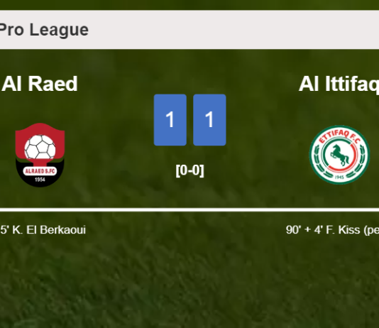 Al Ittifaq grabs a draw against Al Raed