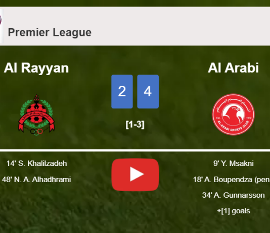 Al Arabi prevails over Al Rayyan 4-2. HIGHLIGHTS