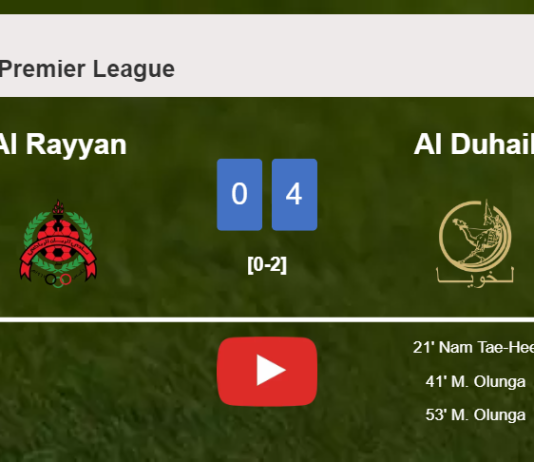Al Duhail prevails over Al Rayyan 4-0 after playing a incredible match. HIGHLIGHTS