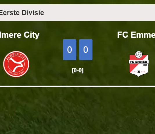 Almere City stops FC Emmen with a 0-0 draw