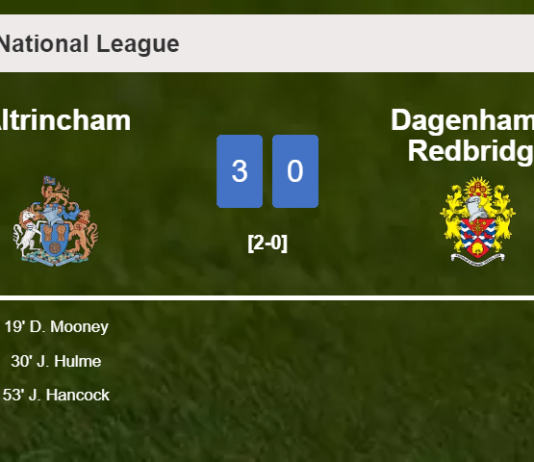 Altrincham overcomes Dagenham & Redbridge 3-0
