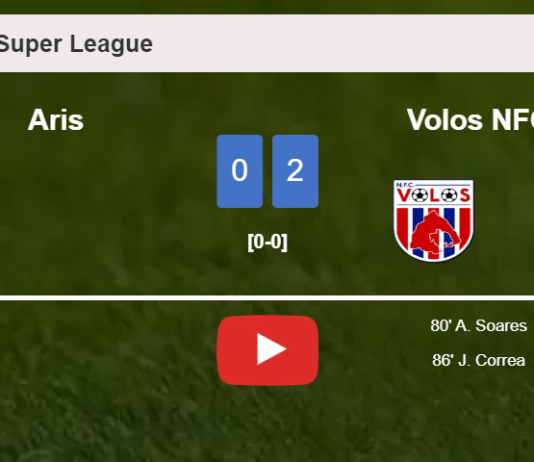 Volos NFC conquers Aris 2-0 on Saturday. HIGHLIGHTS