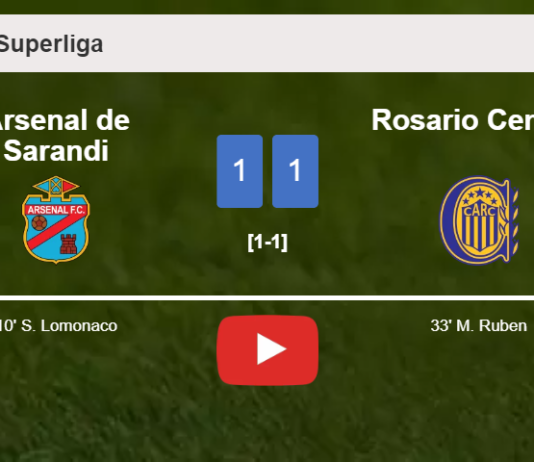 Arsenal de Sarandi and Rosario Central draw 1-1 on Friday. HIGHLIGHTS